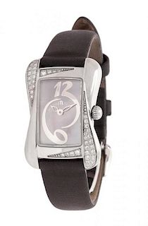 * A Stainless Steel and Diamond 'Divina' Wristwatch, Maurice LaCroix,