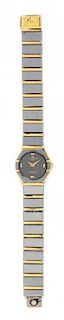 * A Tungsten Steel and 18 Karat Yellow Gold 'Avant-Garde' Wristwatch, Baume & Mercier,