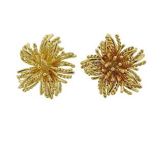 Tiffany &amp; Co 18K Gold Anemone Earrings