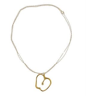 Tiffany &amp; Co Peretti 18K Gold Apple Pendant Necklace