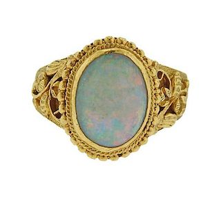 22K Gold Opal Ring