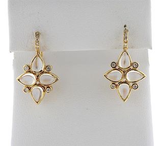 Temple St. Clair 18k Gold Diamond Moonstone Earrings