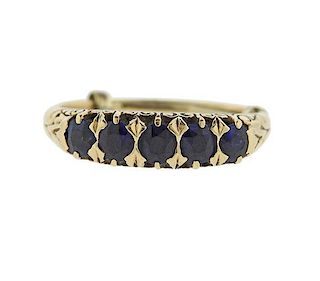 Antique T. B. Starr 18k Gold Sapphire Ring