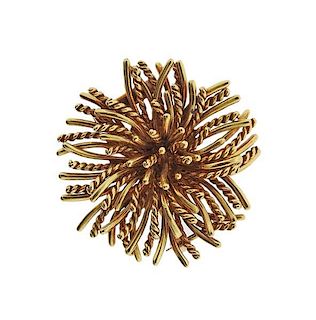 Tiffany &amp; Co 18k Gold Anemone Brooch Pin