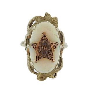 Antique Opal Order Ladies of Grand Army of Republic G.A.R. Ring