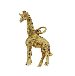 18K Gold Giraffe Pendant