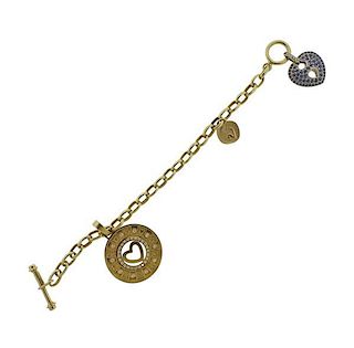 Marlene Stowe 18k Gold Bracelet with Charms