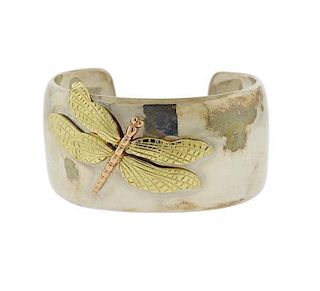 Tiffany &amp; Co 18k Gold Dragonfly Cuff Bracelet