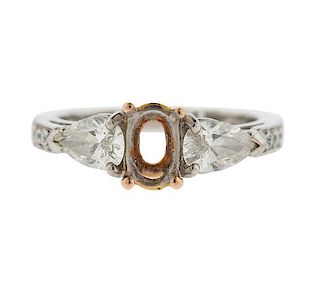 Platinum 18k Gold Diamond Engagement Ring Setting