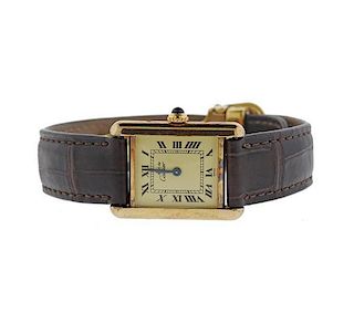 Cartier Tank Vermeil Quartz Watch