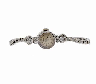 Rolex Vintage 14k Gold Diamond Watch