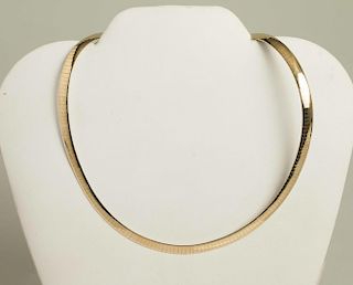 Two-Tone Omega 14K Gold Necklace