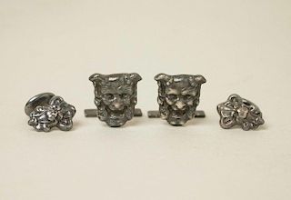 Two Pairs Unger Silver Cuff Links