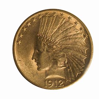 1912 U.S. $10.00 Eagle, Indian Head AV +