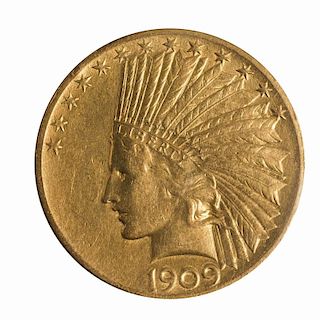 1909 U.S. $10.00 Eagle, Indian Head EF +