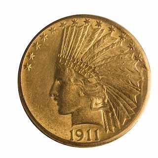 1911 U.S. $10.00 Eagle, Indian Head AV +