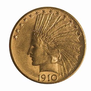 1910 U.S. $10.00 Eagle, Indian Head AV