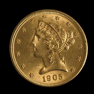 U.S. $5.00 Half Eagle, Philadelphia Mint.