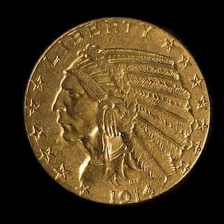 U.S. $5.00 Half Eagle, Denver Mint, Indian Head