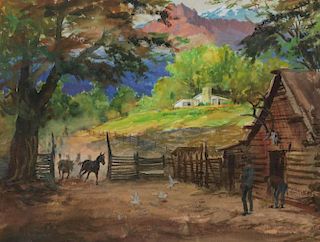 GEORGE PHIPPEN (1915-1966) WATERCOLOR AND GOUACHE