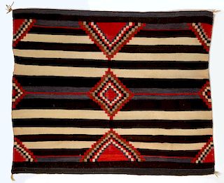 A NAVAJO WEAVING IN THIRD PHASE CHIEF'S BLANKET PA