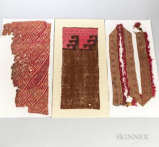 Three Chimu Textile Fragments