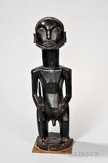 Luba Carved Wood Male Figure