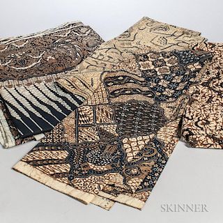 Four Javanese Batik Textiles