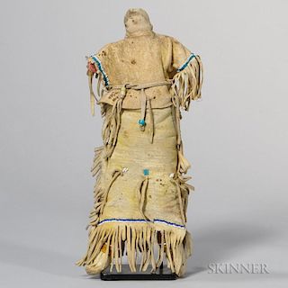 Southern Plains Beaded Hide Female Doll