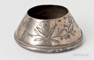 Rare Navajo Silver Spittoon
