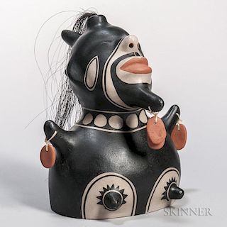 Contemporary Painted Pottery Figure
