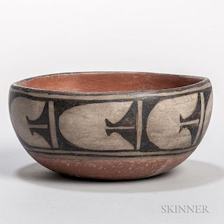 Santo Domingo Painted Pottery Bowl