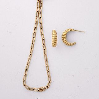 YELLOW GOLD NECKLACE & EARRINGS