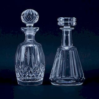 Grouping of Two (2) Crystal Decanters. Includes:  Waterford "Lismore" and Baccarat "Tallyrand" Decanters.