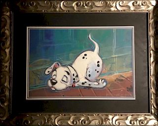 Acrylic Painting, Sleeping Puppy by Eric Robison c. 1996