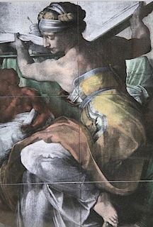 Tile Mural, Libyan Sybil from Sistine Chapel, 20th Century