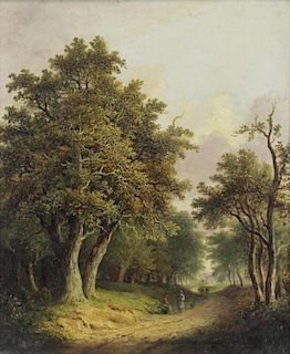 STARK, James. Oil on Canvas. "Woods Near Norwich".