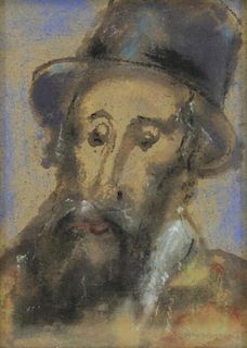 WEBER, Max. Watercolor and Pastel. Portrait of a