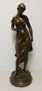 Carlier Signed Bronze Of A Beauty "Candeur"