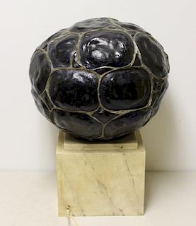 Vintage Cobalt Turtleback and Cobalt Glass Globe