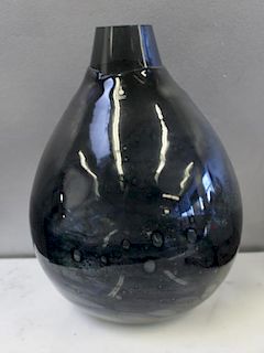 Eva Englund Signed "Pukeberg'  Art Glass Vase