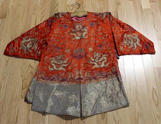 Antique  Chinese Robe with Skirt.