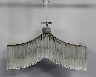 MIDCENTURY. Large and Rare Form Camer Chandelier.