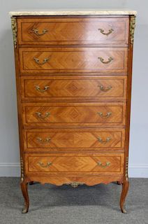 Antique Louis XVI Style Satinwood and Marbletop