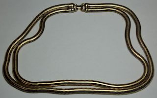 JEWELRY. Retro/Vintage 14kt Gold Double Chain