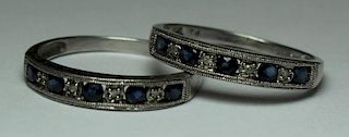 JEWELRY. Sapphire and Diamond Jewelry Grouping.