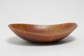 Mid-Century Rorstrand Pottery Dish, Carl Stalhane