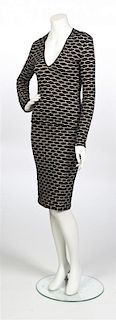 A Fendi Black and Ivory Sheer Knit Skirt Ensemble, Size 6.