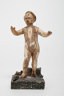 Continental Christ Child, Santos Painted Wood