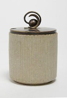 Arne Bang Denmark Stoneware Jam Jar, 1930s